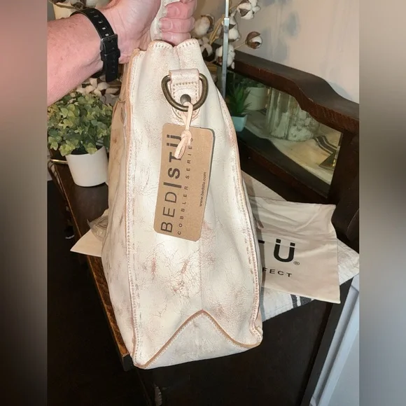 NWT Bed Stu Leather Rockaway Shoulder Crossbody Bag Tote Nectar Lux MSPR $345 - Picture 5 of 15